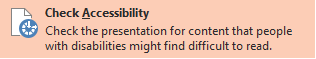 Check Accessibility option