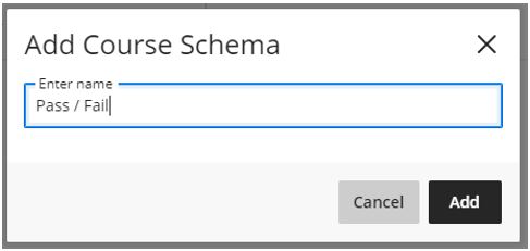 Image showing how to name the new Course Schema and suggesting the name it is given is intuitive to what type of Course Schema it will be.