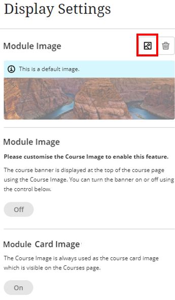 Image showing the new interface and options to setup and apply module images.
