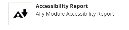 Ally Module Accessibility Report Link