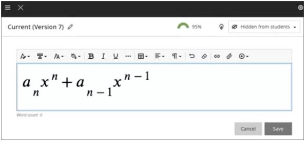 Image showing how a formula was rendered subscript and superscript.