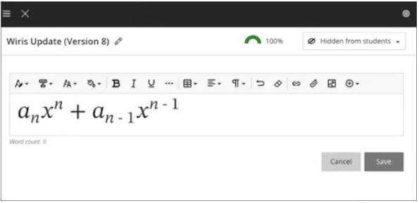 Image showing how a formula is now rendered subscript and superscript.