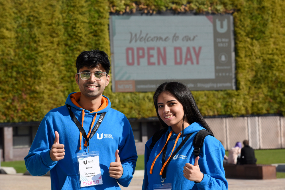 Ambassadors at an on-campus Open Day