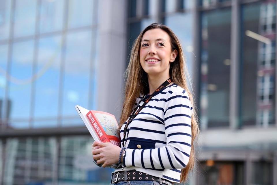 Student Suzanne on campus