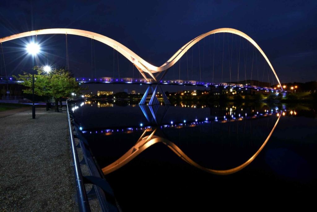 Infinity Bridge at night