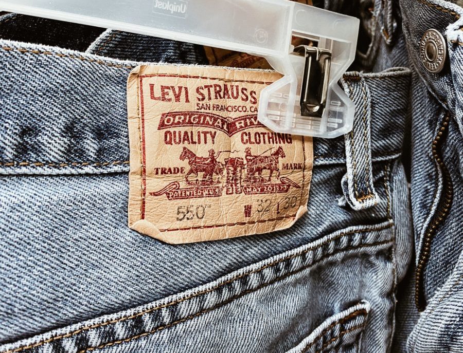 Levi's label in vintage jeans