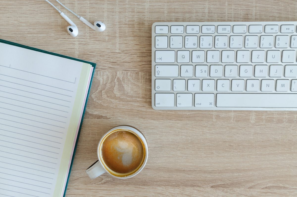 Notebook and keyboard