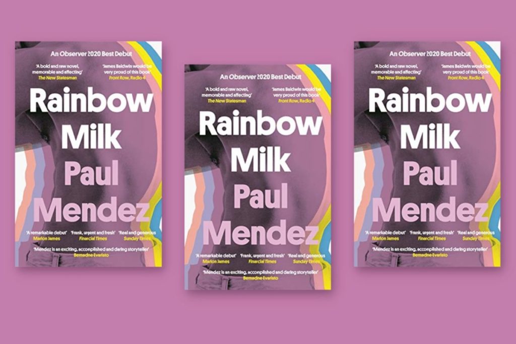 Copies of Paul Mendez's 'Rainbow Milk' in a flatlay