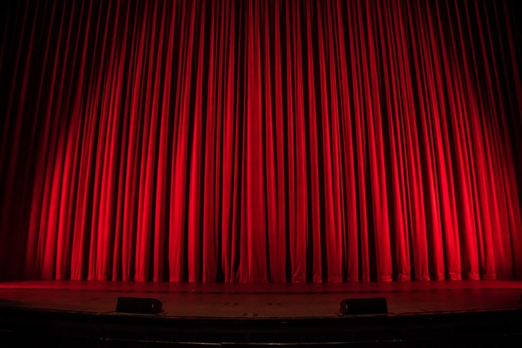 Red, velvet theatre curtains