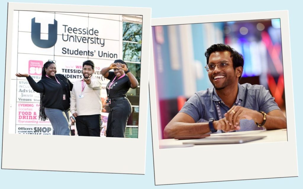 People inside and outside the Students' Union