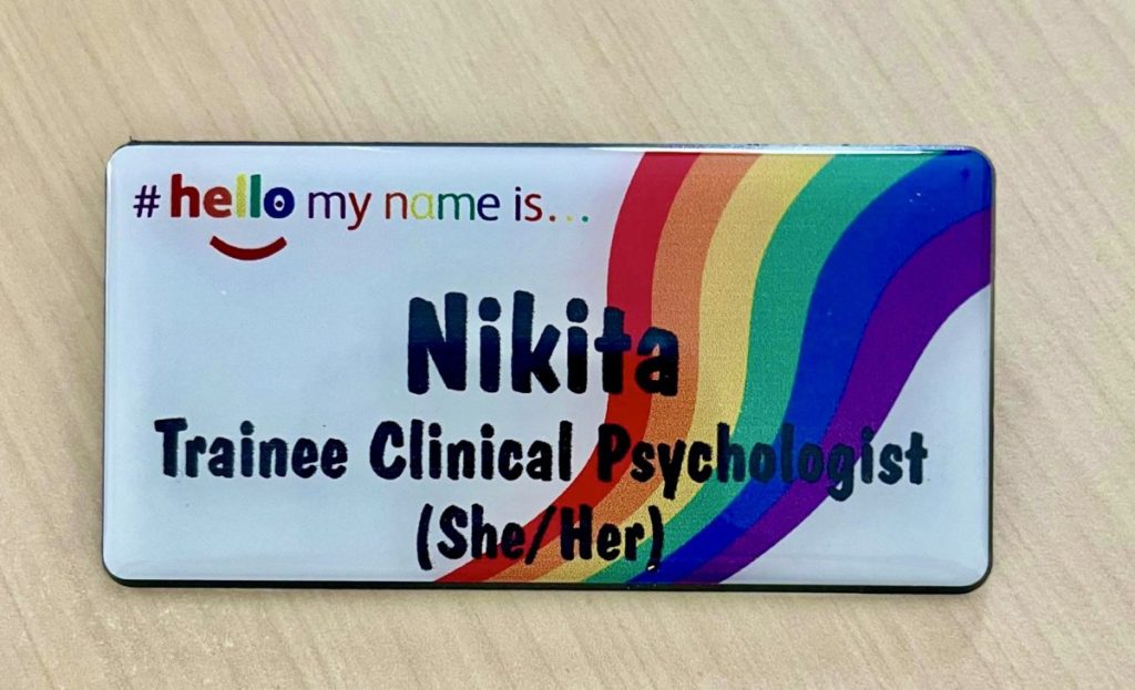 Trainee Clinical Psychologist name badge