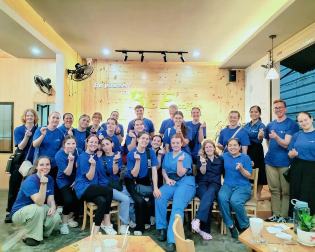 Large group of student nurses in Vietnam