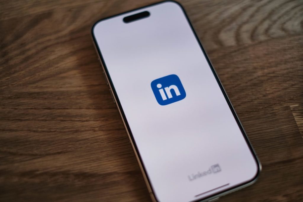 LinkedIn app on a smartphone